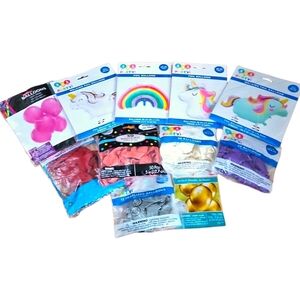 Colorful Unicorn and Rainbow Party Balloon Set, Birthday, Girl, New